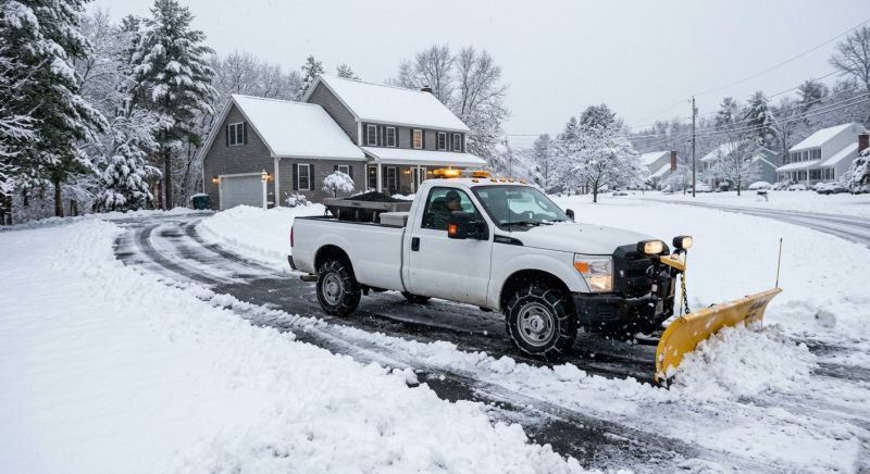 Road Snow Plowing in New York, NY